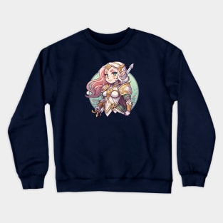 a dnd female elf paladin Crewneck Sweatshirt